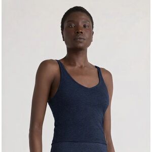 Quince Ultra-Soft Strappy Cropped Tank – Navy – Size L – NWT